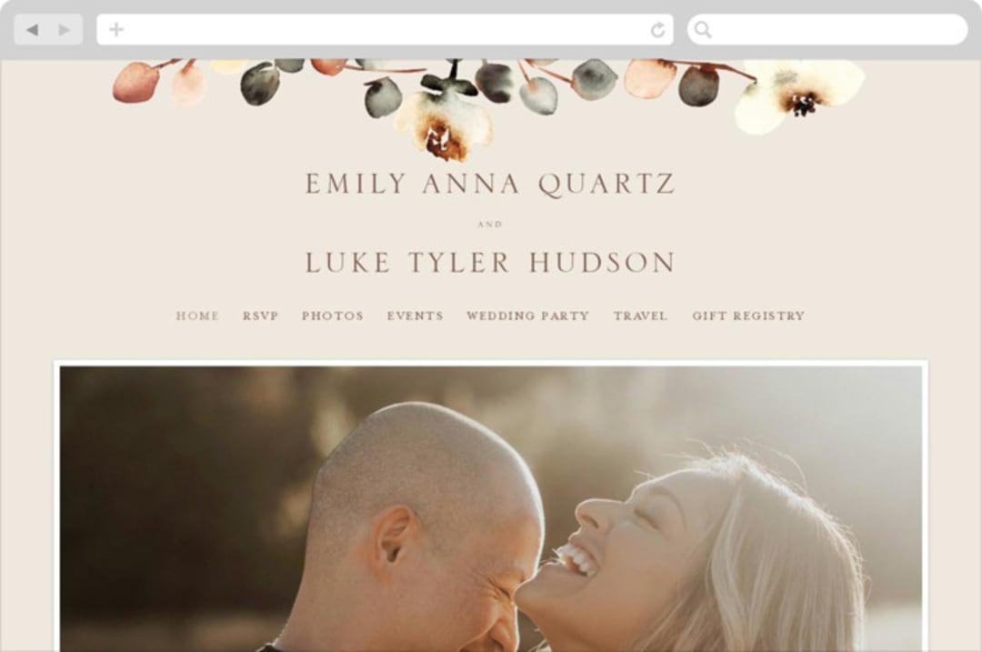 "Bella Mia" - Wedding Website in Autumn by Petra Kern - Desktop Design