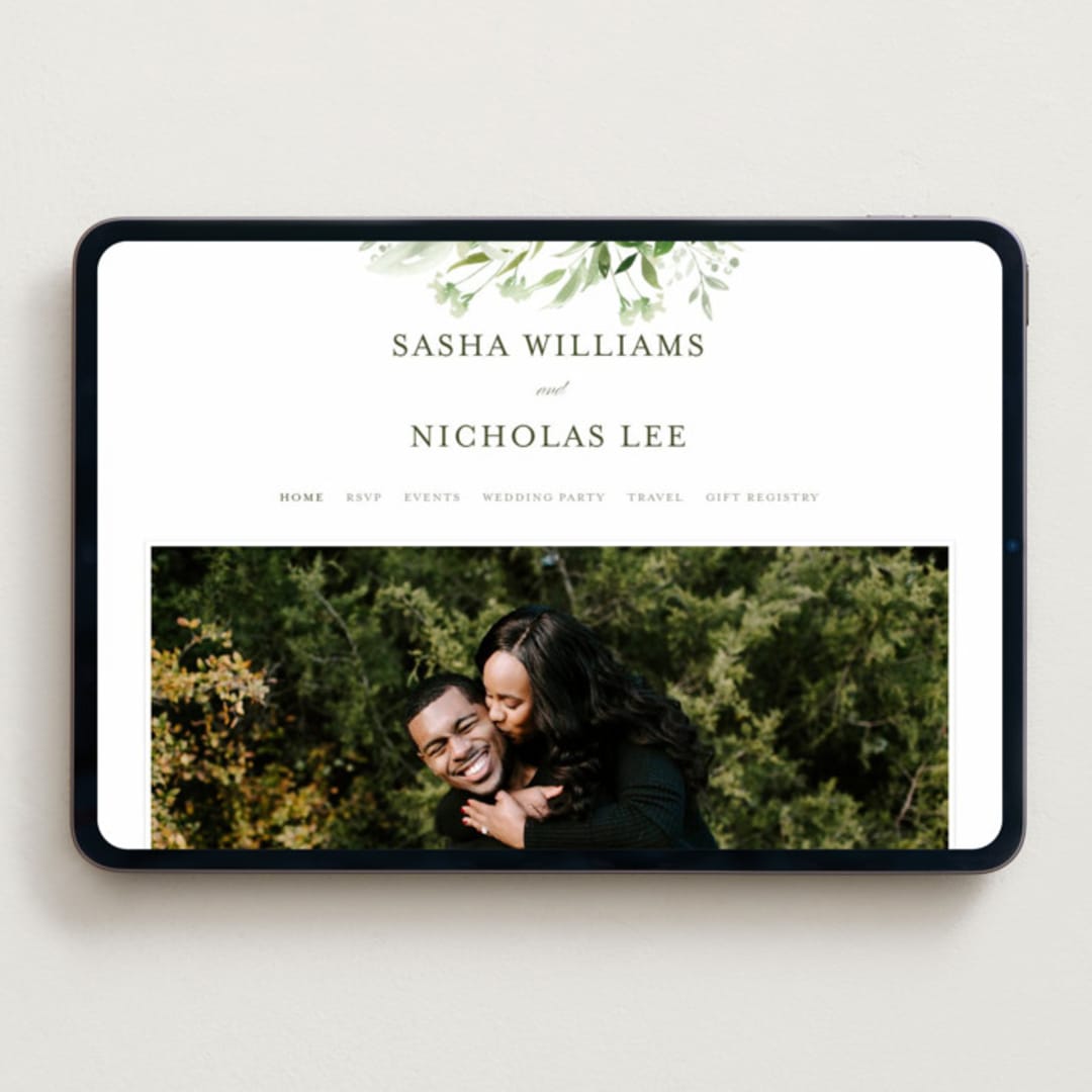 "Verdure" - Wedding Website in Garden by Leah Bisch - Desktop Design