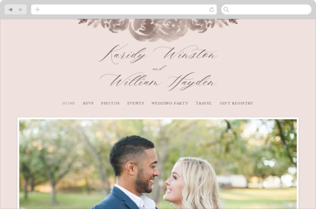 "set in stone" - Wedding Website in Dusty Rose by Mansi Verma - Desktop Design
