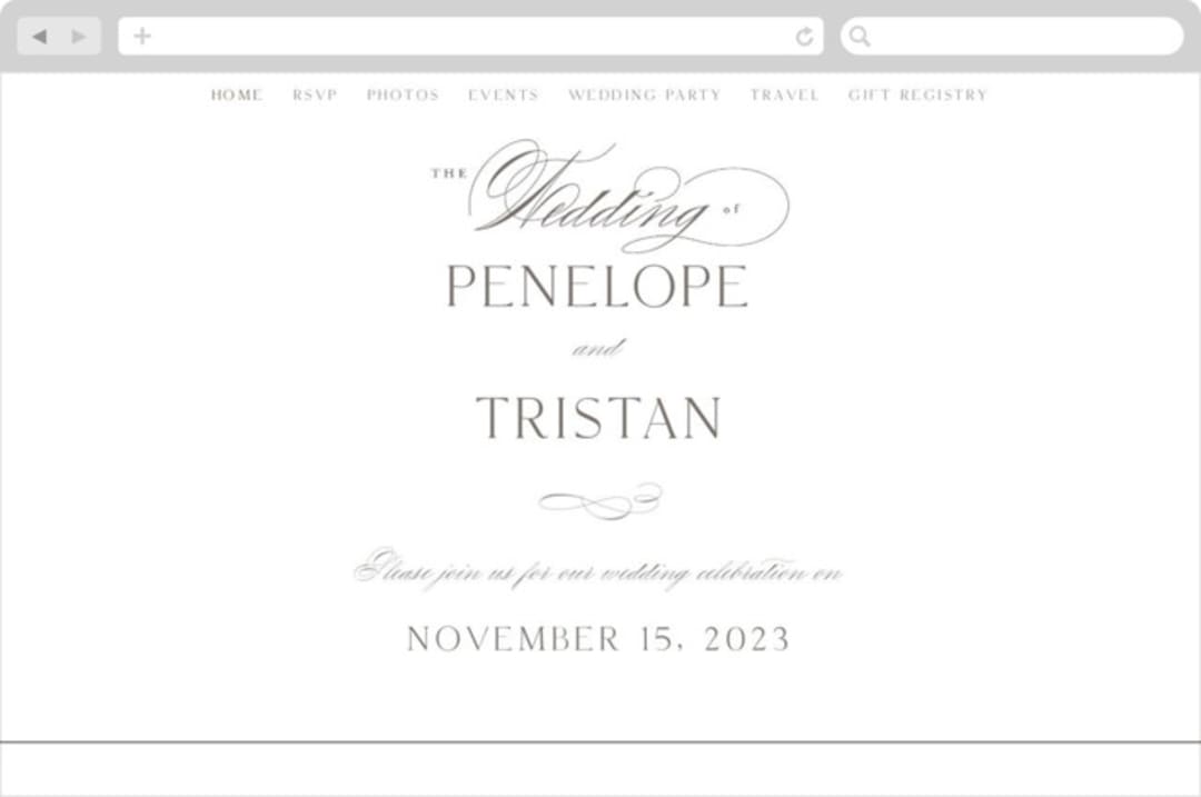 "calisson" - Wedding Website in Mist by chocomocacino - Desktop Design