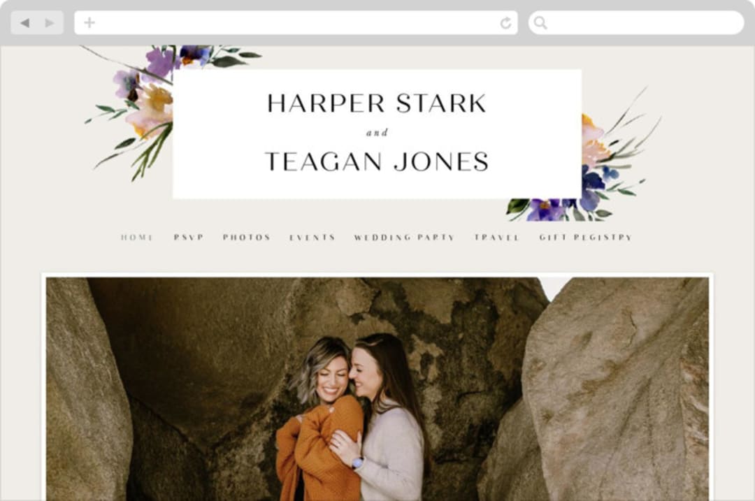 "ivi" - Wedding Website in Ivory by Lori Wemple - Desktop Design