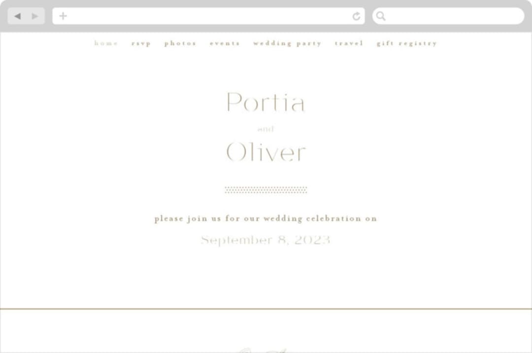 "Uncorked" - Wedding Website in Golden by Kristie Kern - Desktop Design