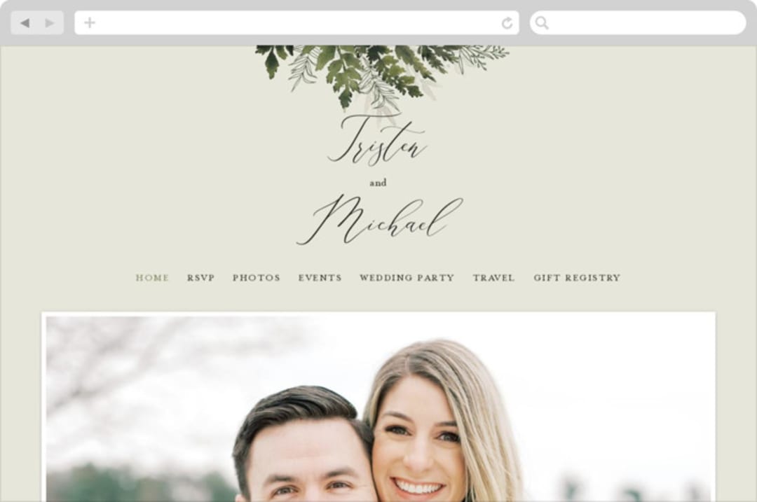 "Love springs eternal" - Wedding Website in Fern by Chris Griffith - Desktop Design