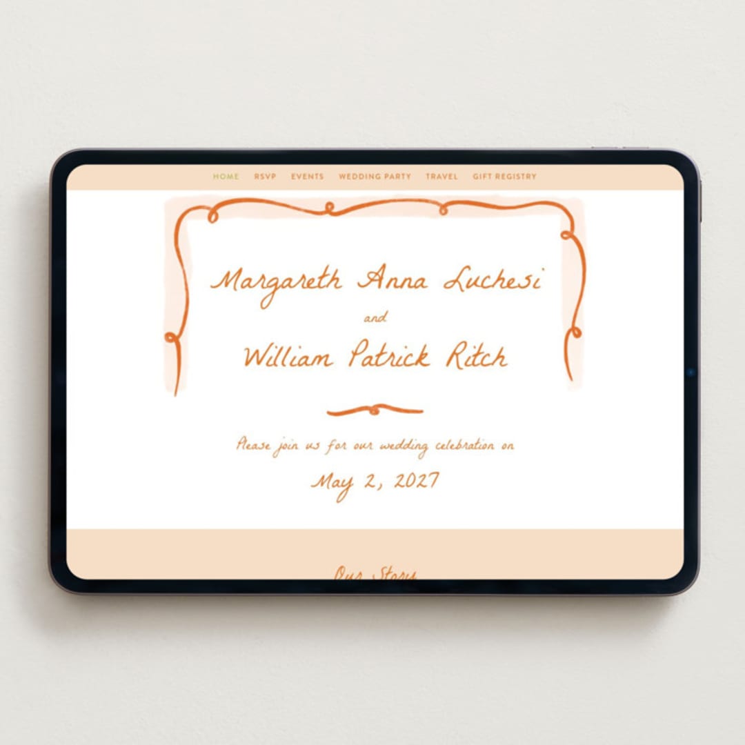 "Giardino" - Wedding Website in Flame by Pati Cascino - Desktop Design