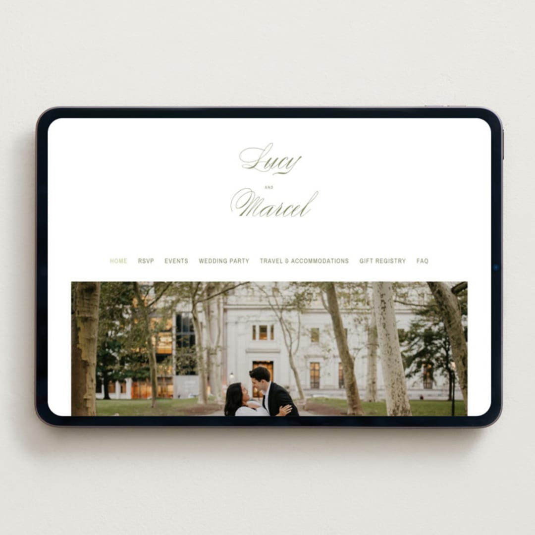 "Love in the Afternoon" - Wedding Website in Pistachio by Ani Somi - Desktop Design