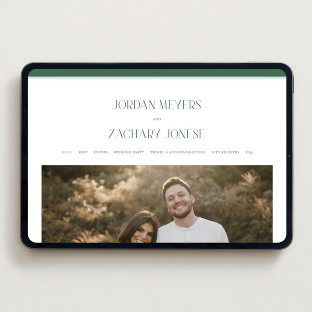 "Fresh Classic" - Wedding Website in Cucumber by letterfix - Desktop Design