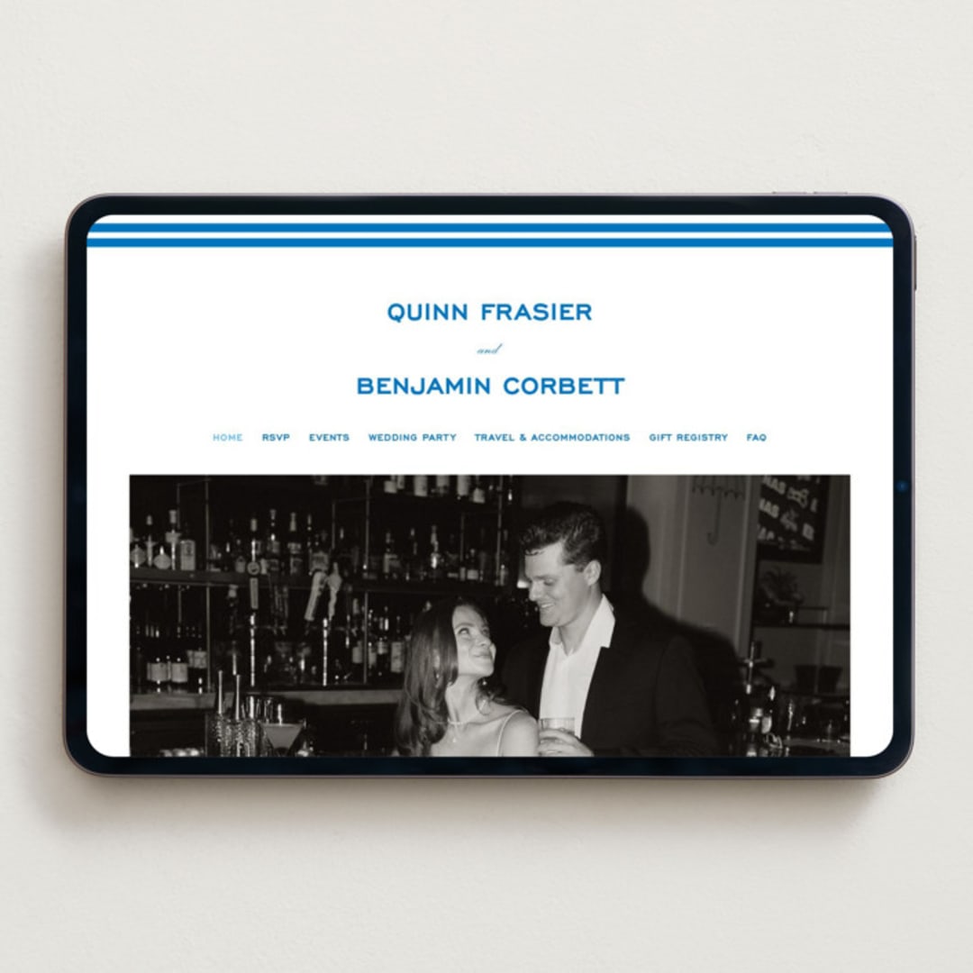 "Brasserie" - Wedding Website in Sapphire by Megan Davis - Desktop Design