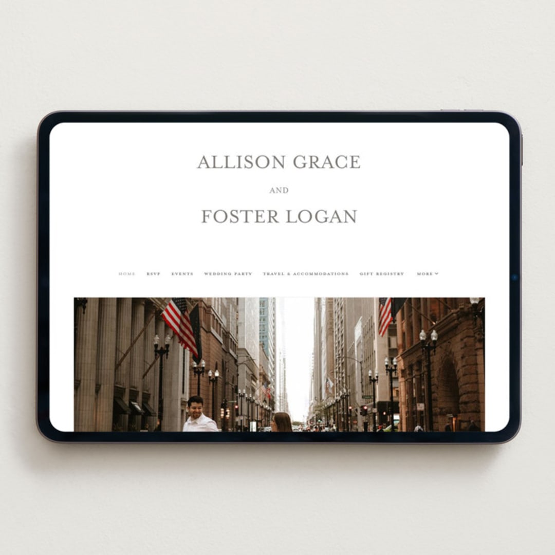 "Haverly" - Wedding Website in Graphite by Jessica Williams - Desktop Design