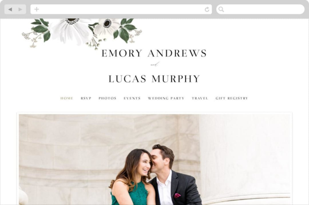 "Inverness" - Wedding Website in Pistachio by Nicole Whiddon - Desktop Design