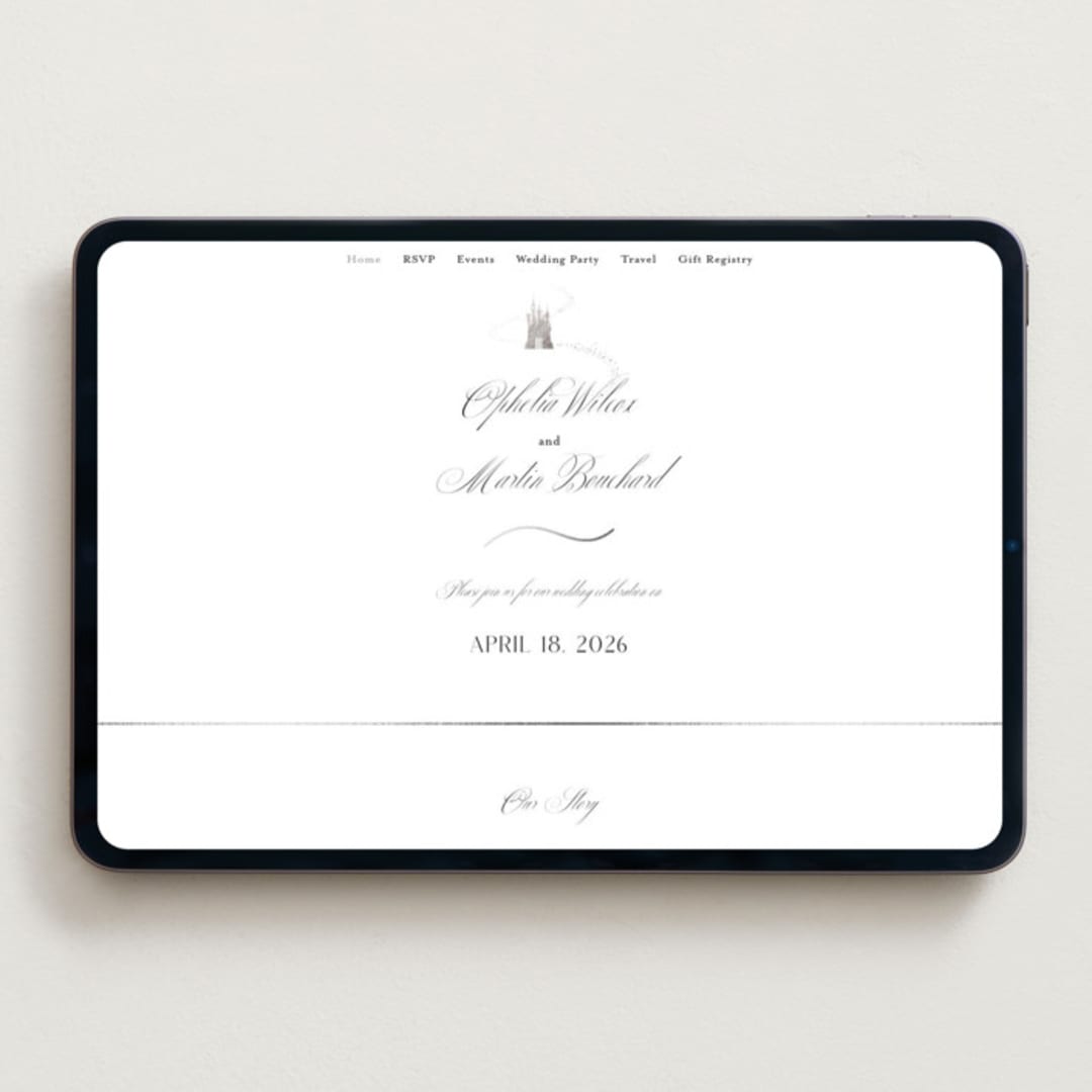 "Disney's Cinderella Castle" - Wedding Website in Magic by Kelly Schmidt - Desktop Design