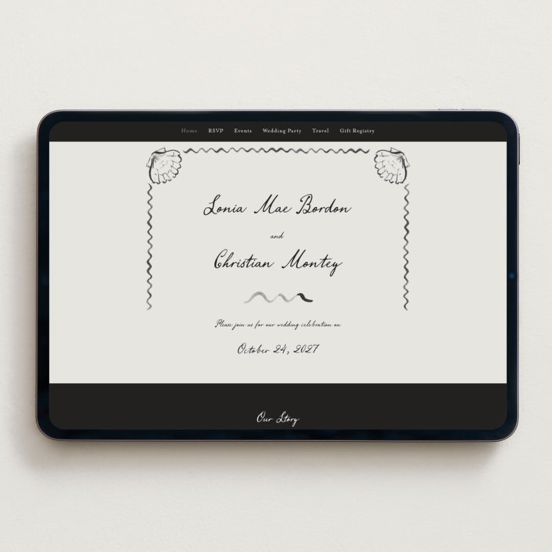 "Puglia" - Wedding Website in Rock by Pati Cascino - Desktop Design