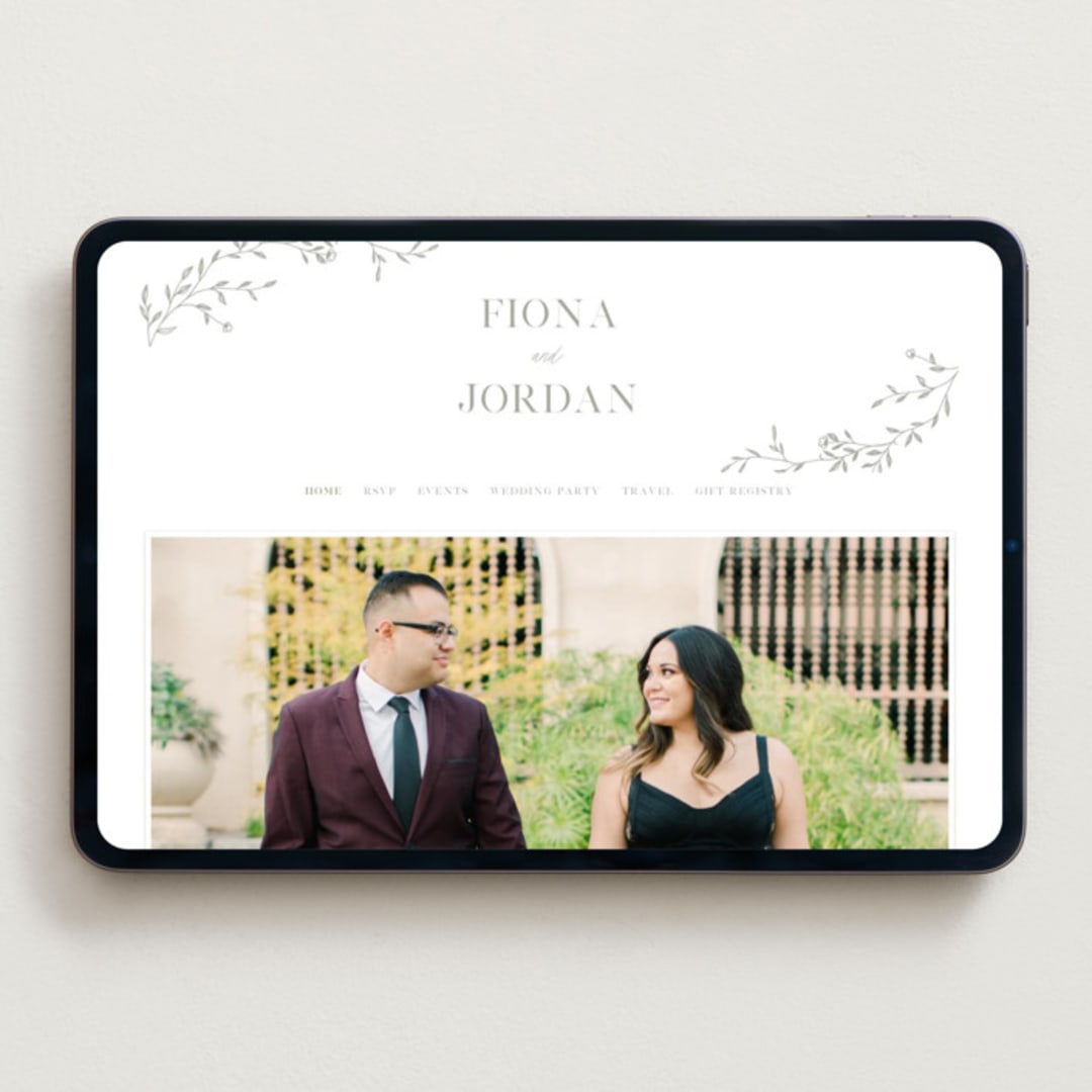 "Jasmine" - Wedding Website in Ash by Vera Lim - Desktop Design