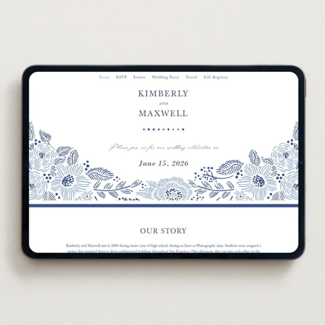 "Chantilly" - Wedding Website in Aegean by Tamara Hilje - Desktop Design