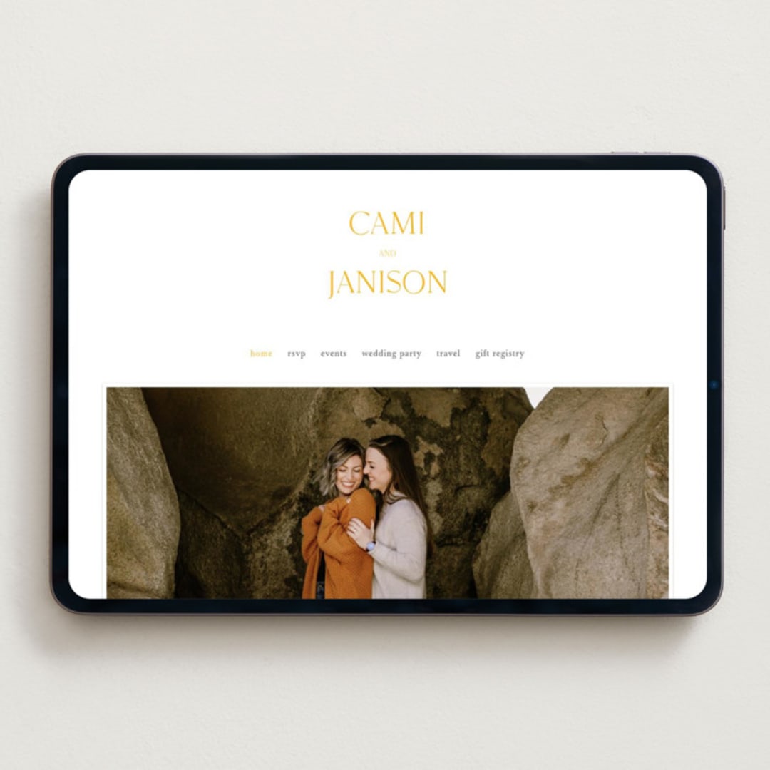 "archway" - Wedding Website in Dandelion by Lori Wemple - Desktop Design