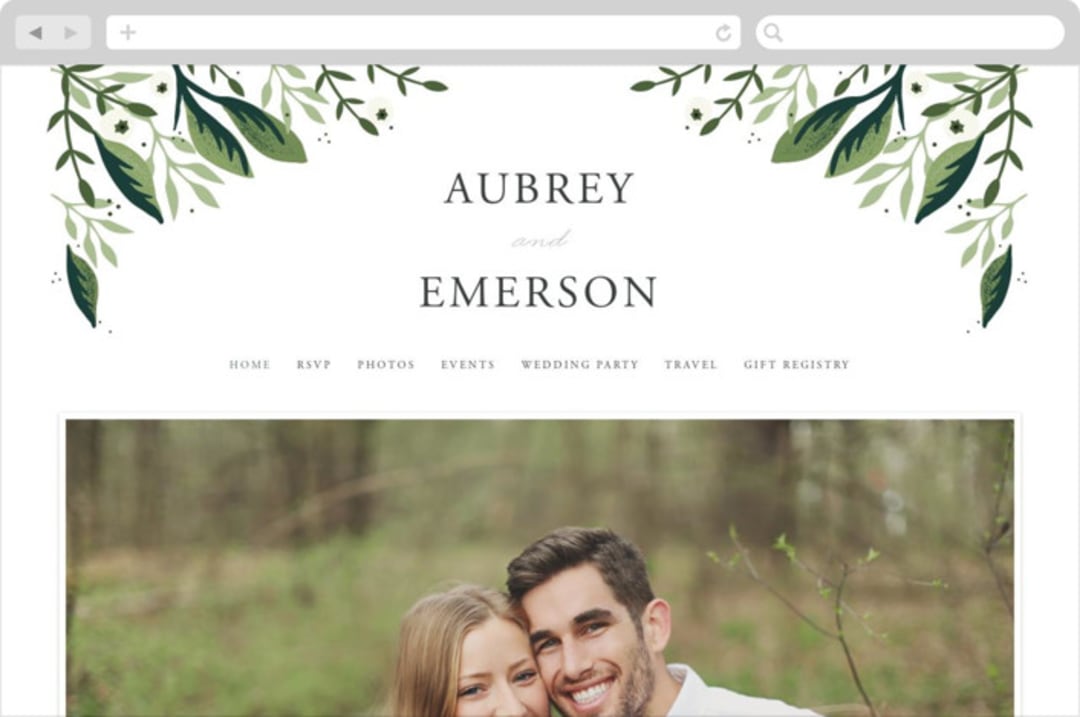 "Paradise" - Wedding Website in Forest by Oma N. Ramkhelawan - Desktop Design