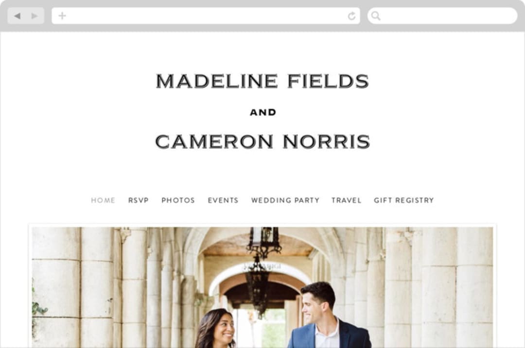 "Confection" - Wedding Website in Cloud by Jill Means - Desktop Design