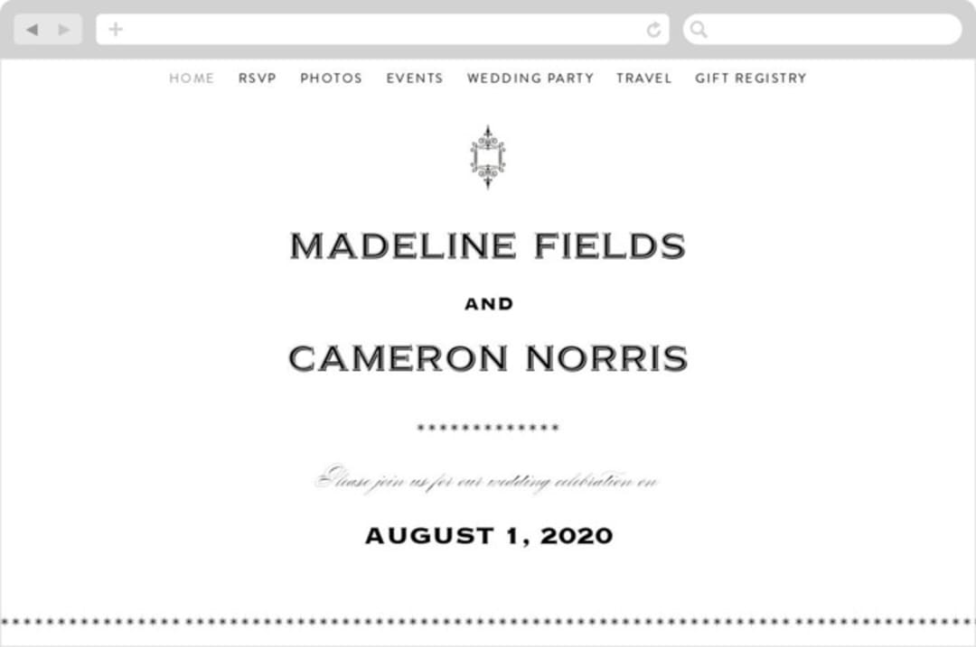 "Confection" - Wedding Website in Cloud by Jill Means - Desktop Design