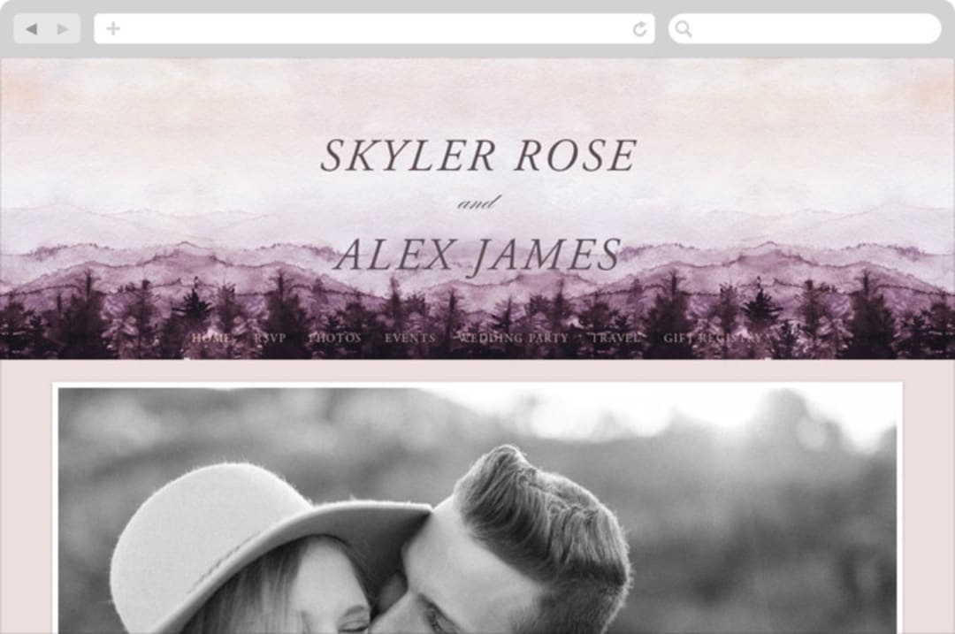 "mountain wedding" - Wedding Website in Sunrise by Anastasia Makarova - Desktop Design