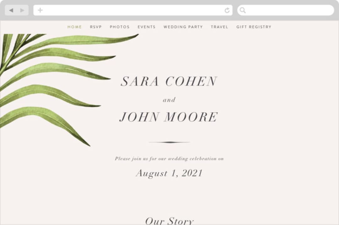 "palmetto" - Wedding Website in Palmetto by kelli hall - Desktop Design