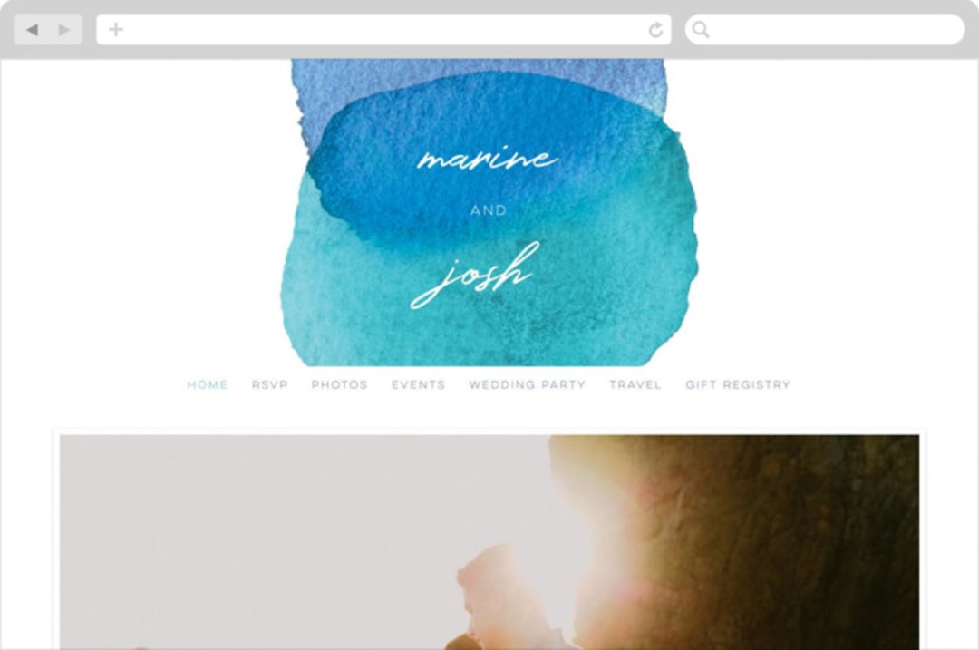 "Marine" - Wedding Website in Wave by kelli hall - Desktop Design
