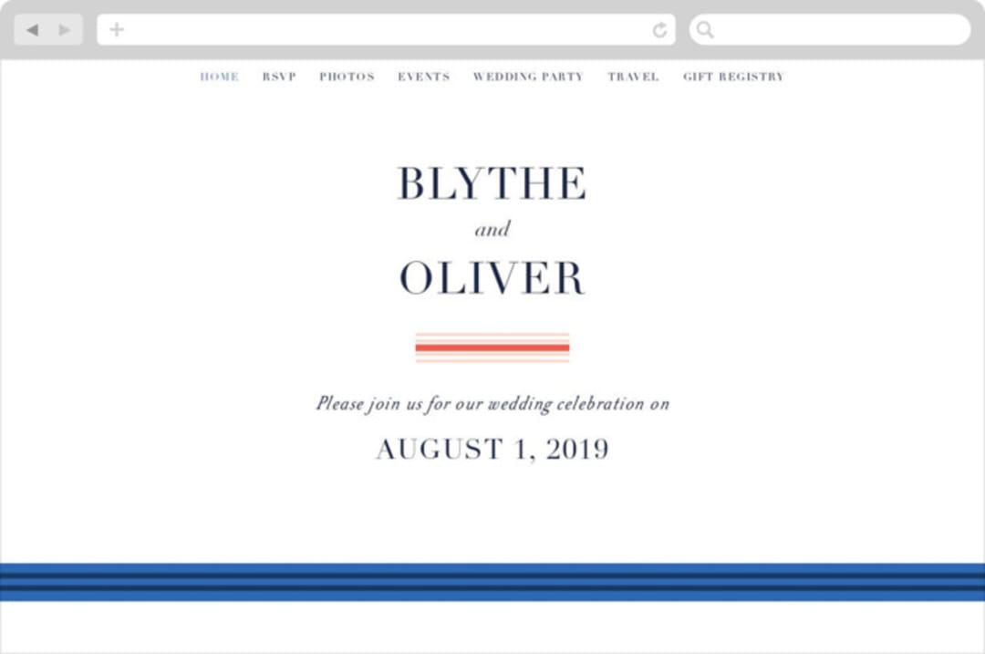 "Acapulco" - Wedding Website in Indigo by Angela Marzuki - Desktop Design