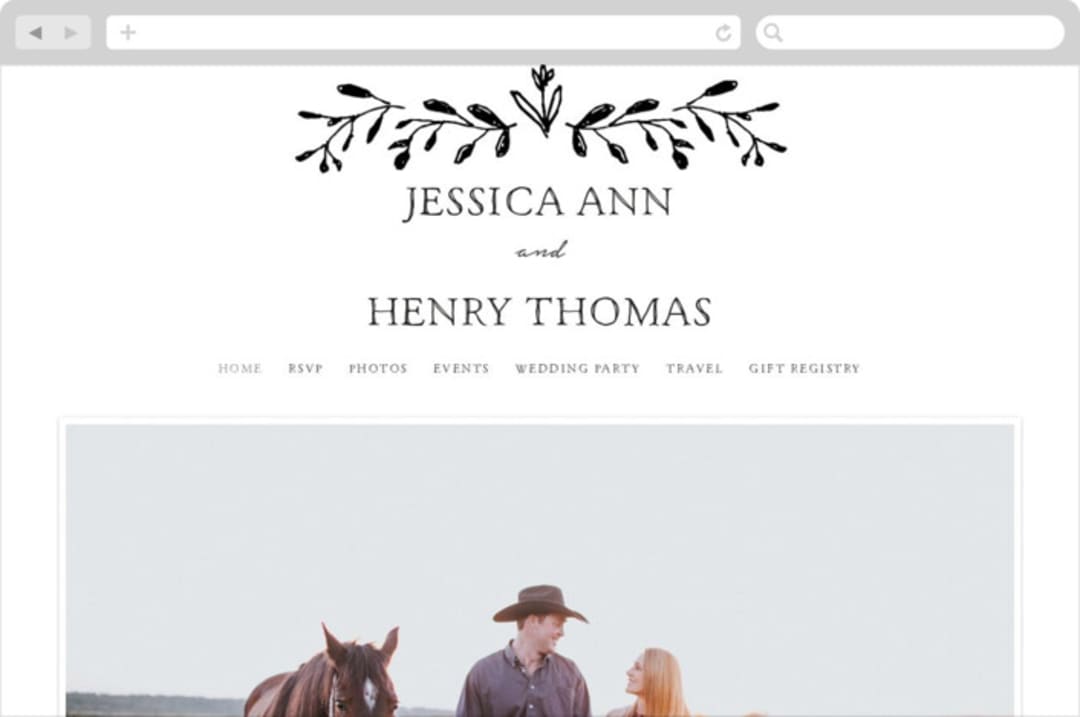 "Charleston" - Wedding Website in Tuxedo by Susan Brown - Desktop Design