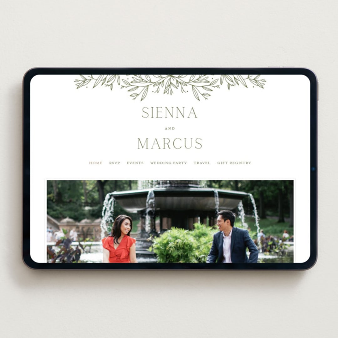 "Beauty of Nature" - Wedding Website in Moss by Oscar and Emma - Karly Depew - Desktop Design