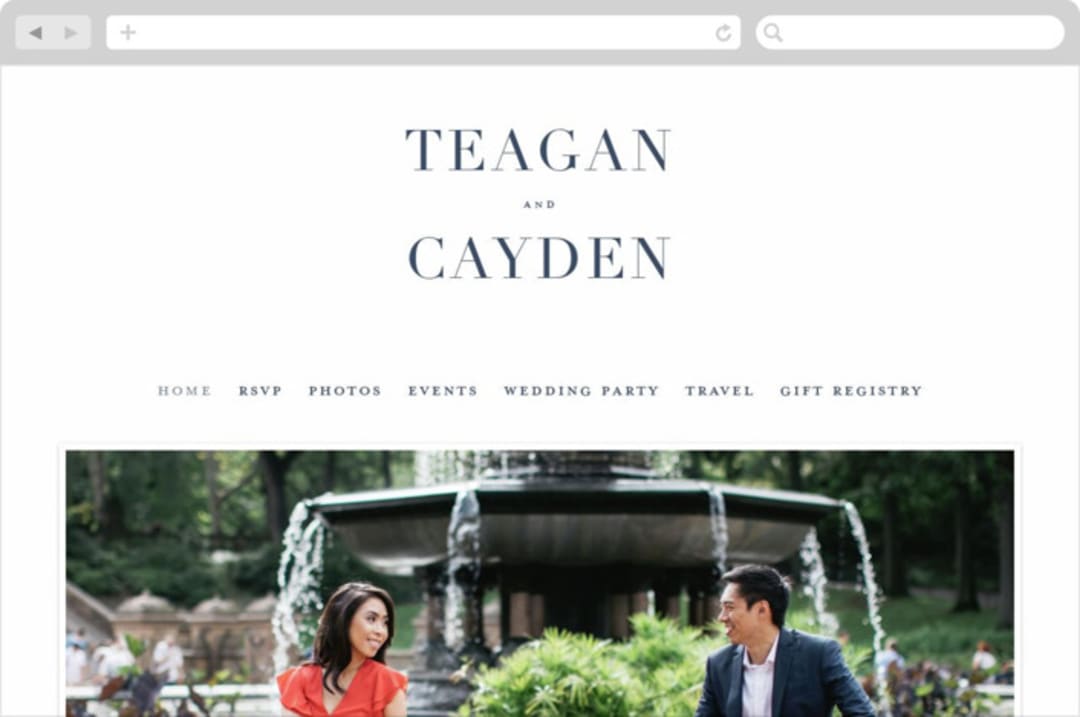 "destined" - Wedding Website in Indigo by Design Lotus - Desktop Design