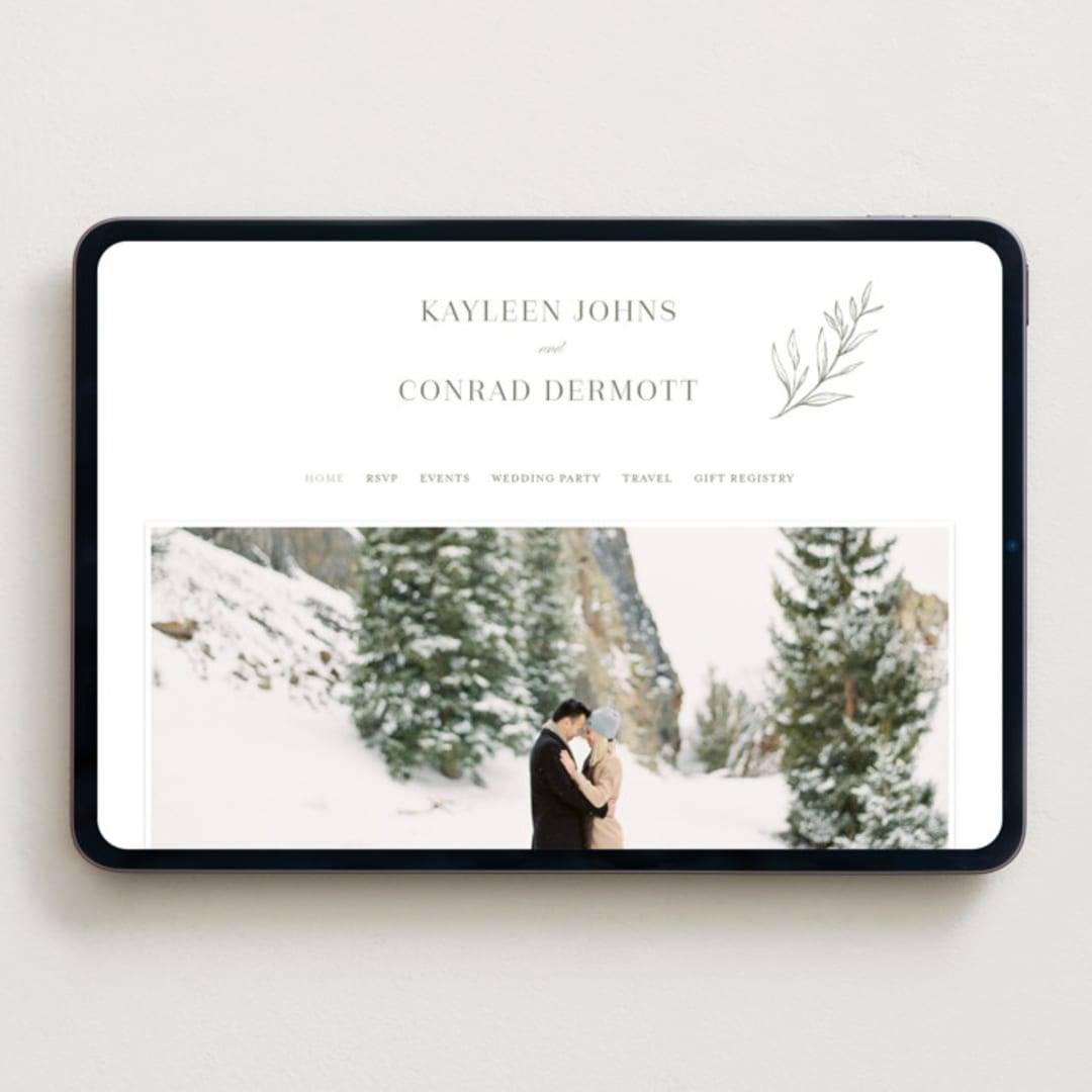 "creme au beurre" - Wedding Website in Moss by chocomocacino - Desktop Design