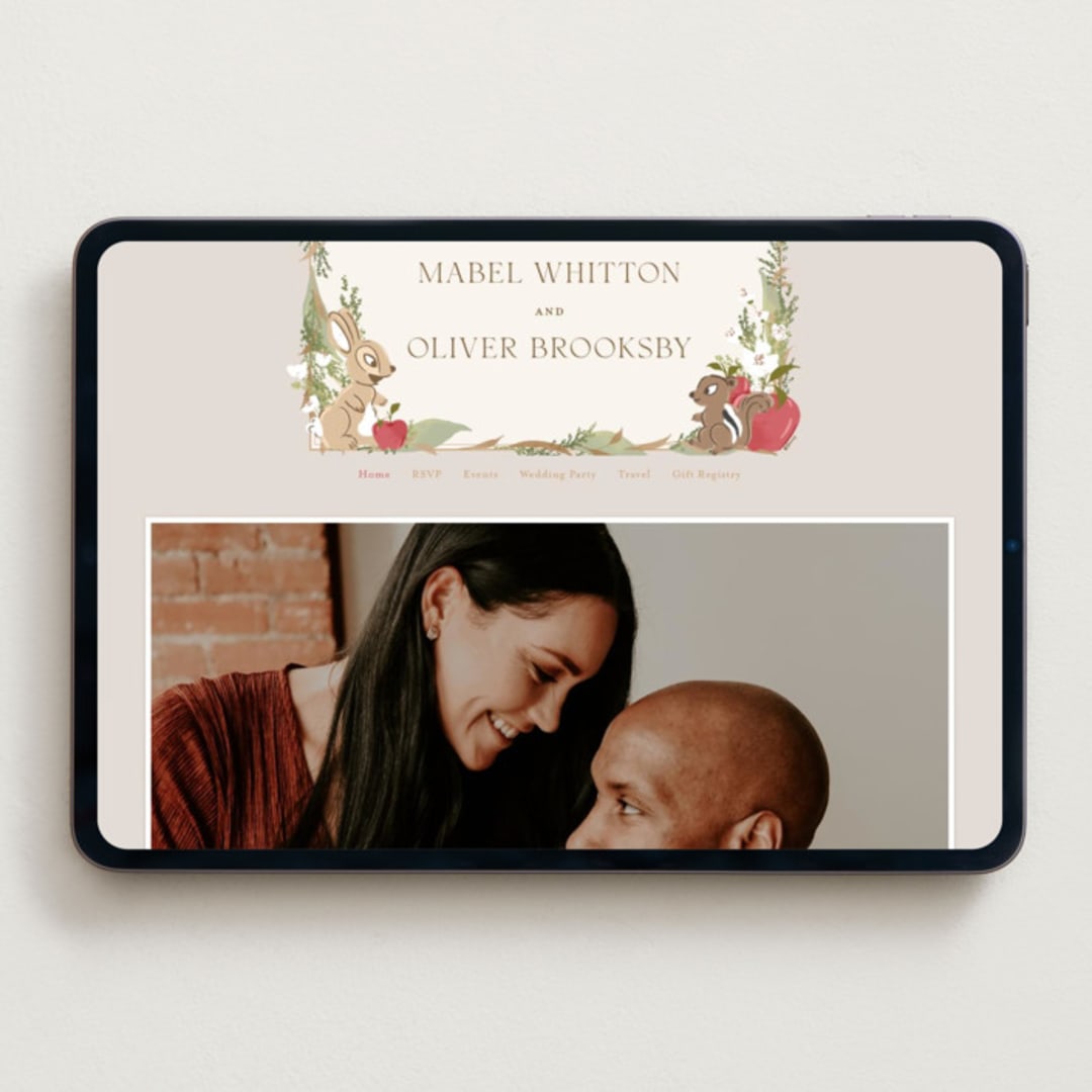 "Disney's Snow White Someday" - Wedding Website in Forest Floor by Erin L. Wilson - Desktop Design