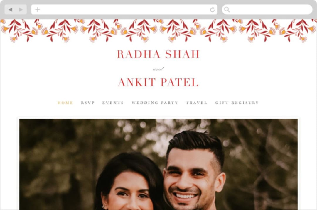 "Jaipur" - Wedding Website in Ruby by Mansi Verma - Desktop Design