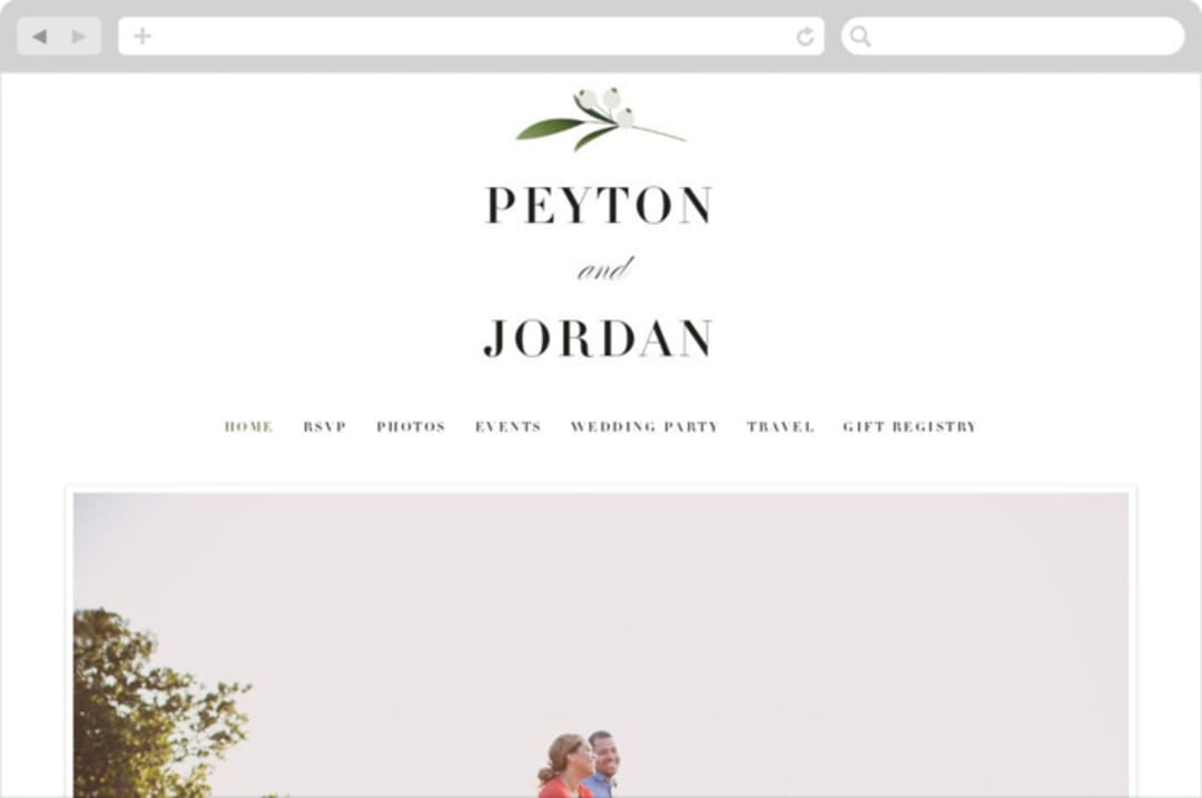 "Adorned Ampersand" - Wedding Website in Cotton by Jennifer Postorino - Desktop Design