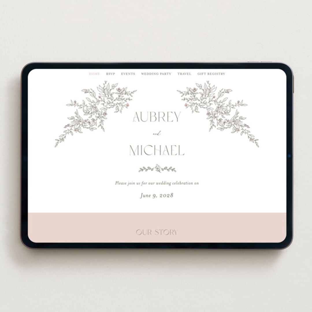 "Cottonwood" - Wedding Website in Ravello by Anne Ciotola - Desktop Design