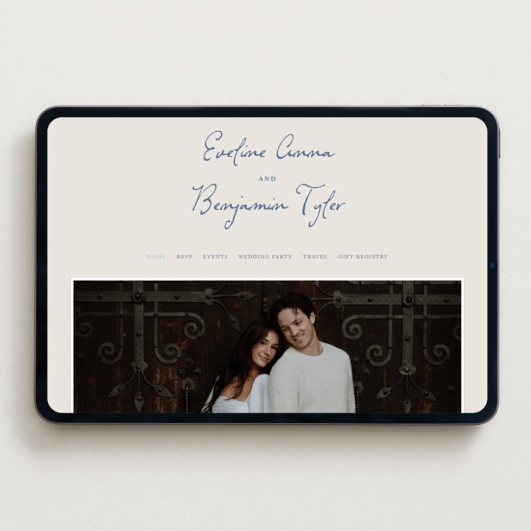 "Pavilion" - Wedding Website in Navy by Petra Kern - Desktop Design