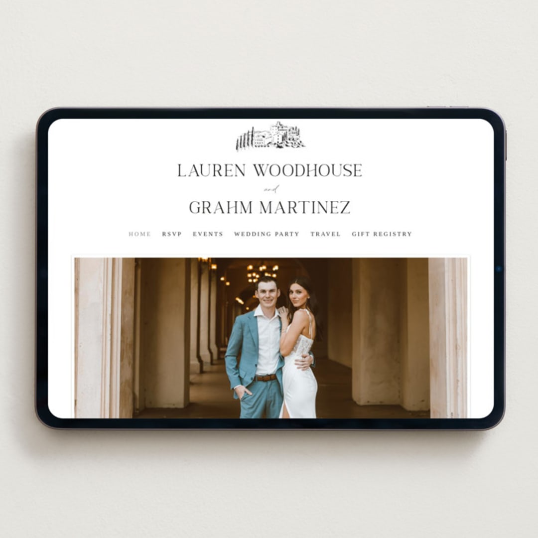 "Countryside Villa" - Wedding Website in Noir by Shiny Penny Studio - Desktop Design
