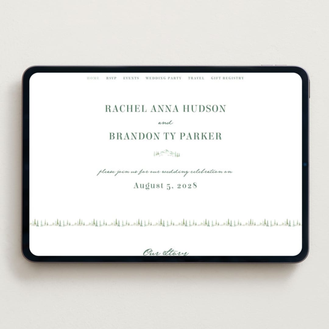 "Plain Air" - Wedding Website in Meadow by Petra Kern - Desktop Design