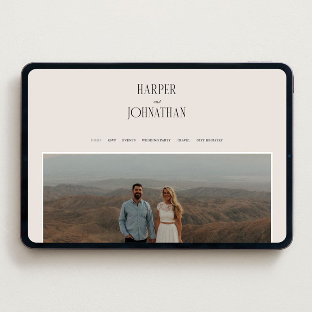 "Mirin" - Wedding Website in Linen by Kate Ahn - Desktop Design