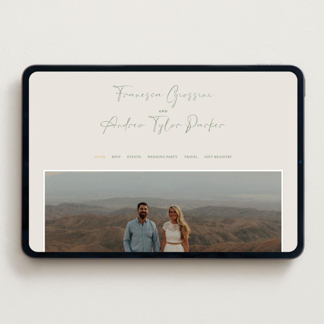 "Miniature Mountainscape" - Wedding Website in Summer by Petra Kern - Desktop Design