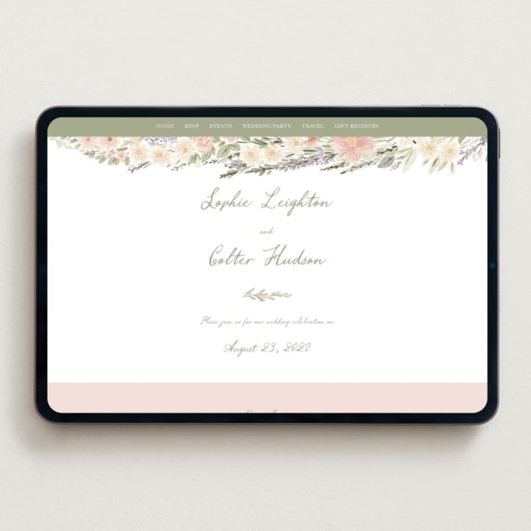 "Charlotte" - Wedding Website in Petal by Jenna Holcomb - Desktop Design