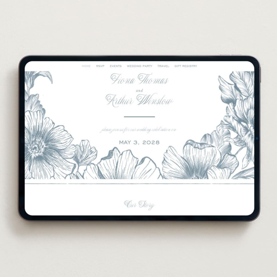 "Wreath In Bloom" - Wedding Website in Lake by Leah Bisch - Desktop Design