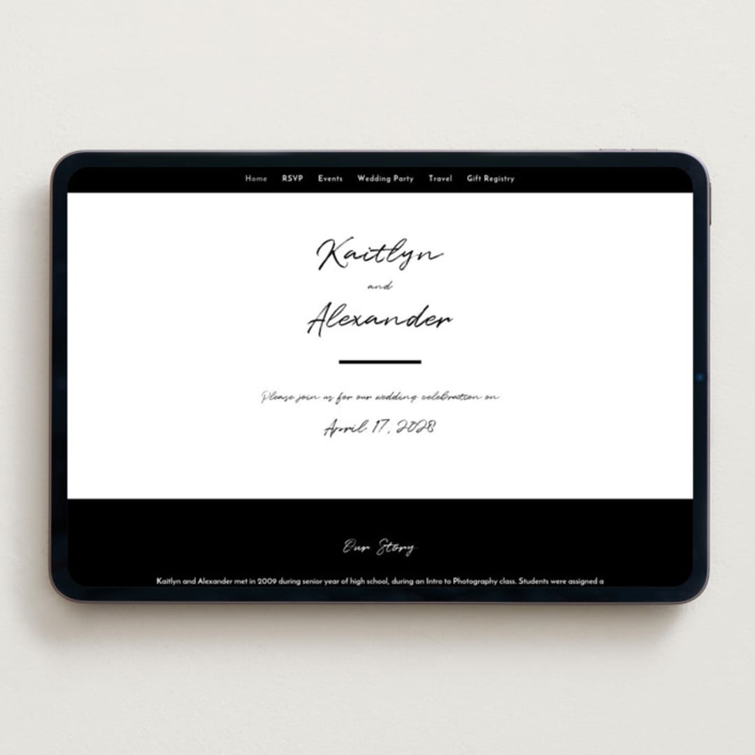 "Photograph Scribble" - Wedding Website in Cloud by Adelyn T. - Desktop Design
