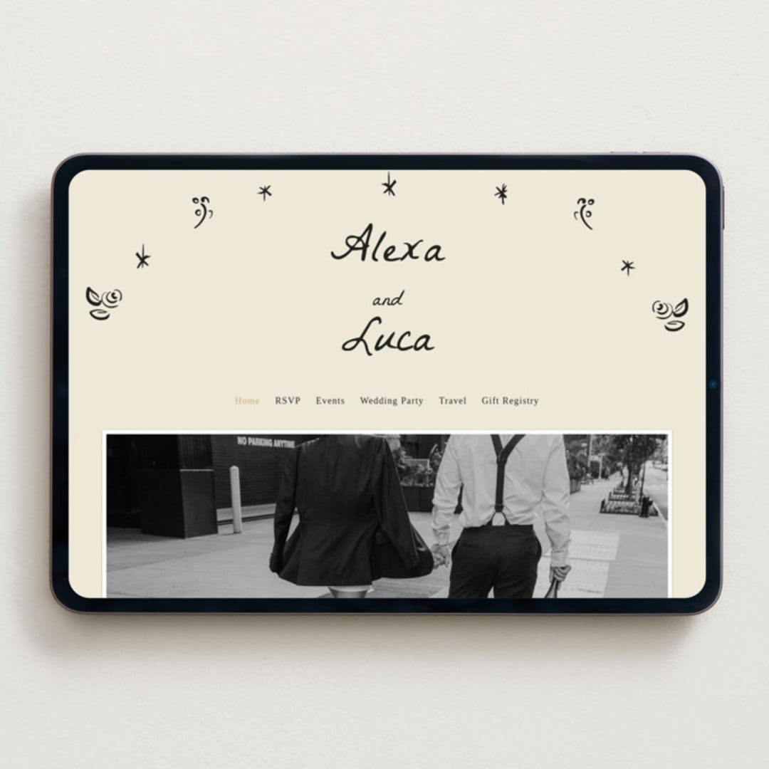 "Roses" - Wedding Website in Vanilla by Ani Somi - Desktop Design