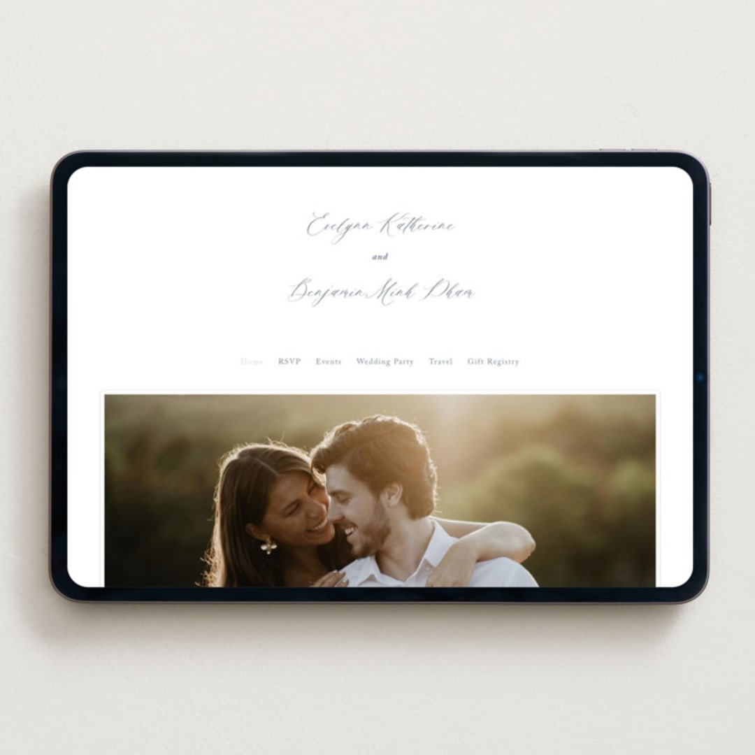 "Close to my Heart" - Wedding Website in Twilight Whisper by Design Lotus - Desktop Design