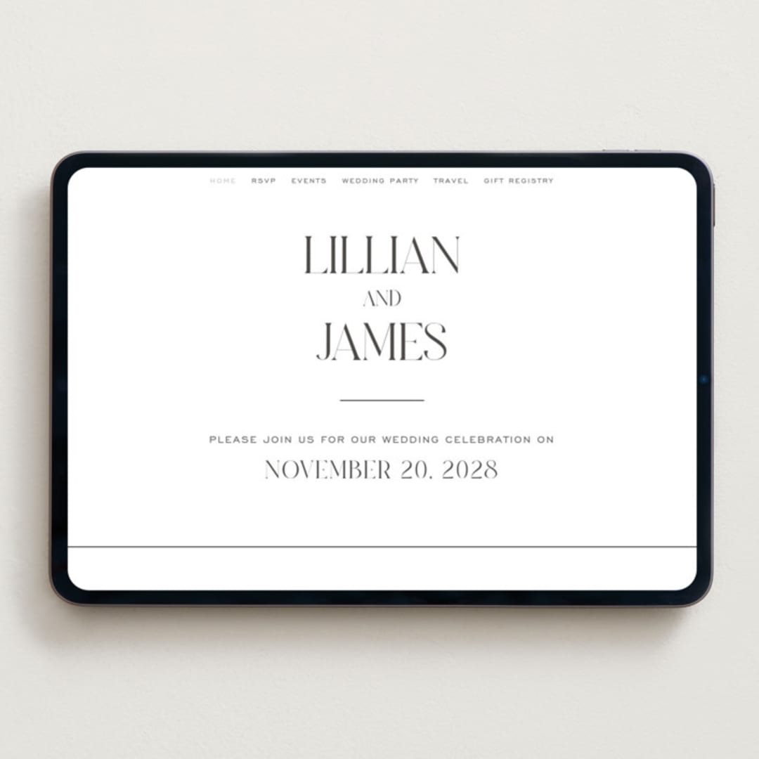 "Clarity" - Wedding Website in Diamond by Heather Cairl - Desktop Design
