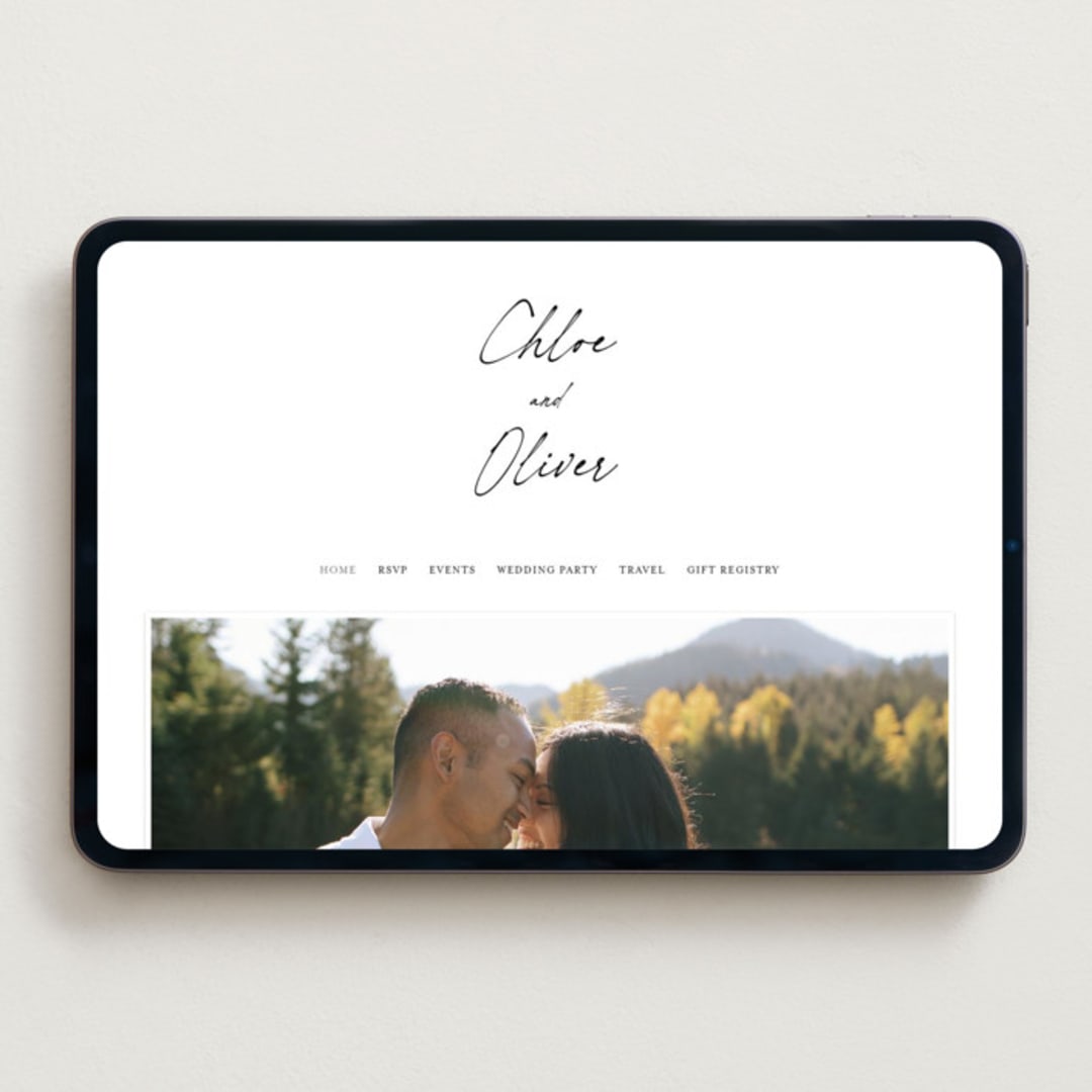 "modern classic" - Wedding Website in Jasmine by Pippa Shaw - Desktop Design