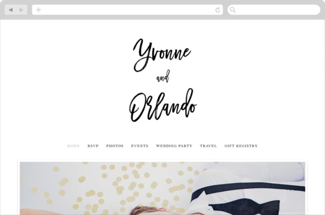 "blithe" - Wedding Website in Charcoal by Design Lotus - Desktop Design