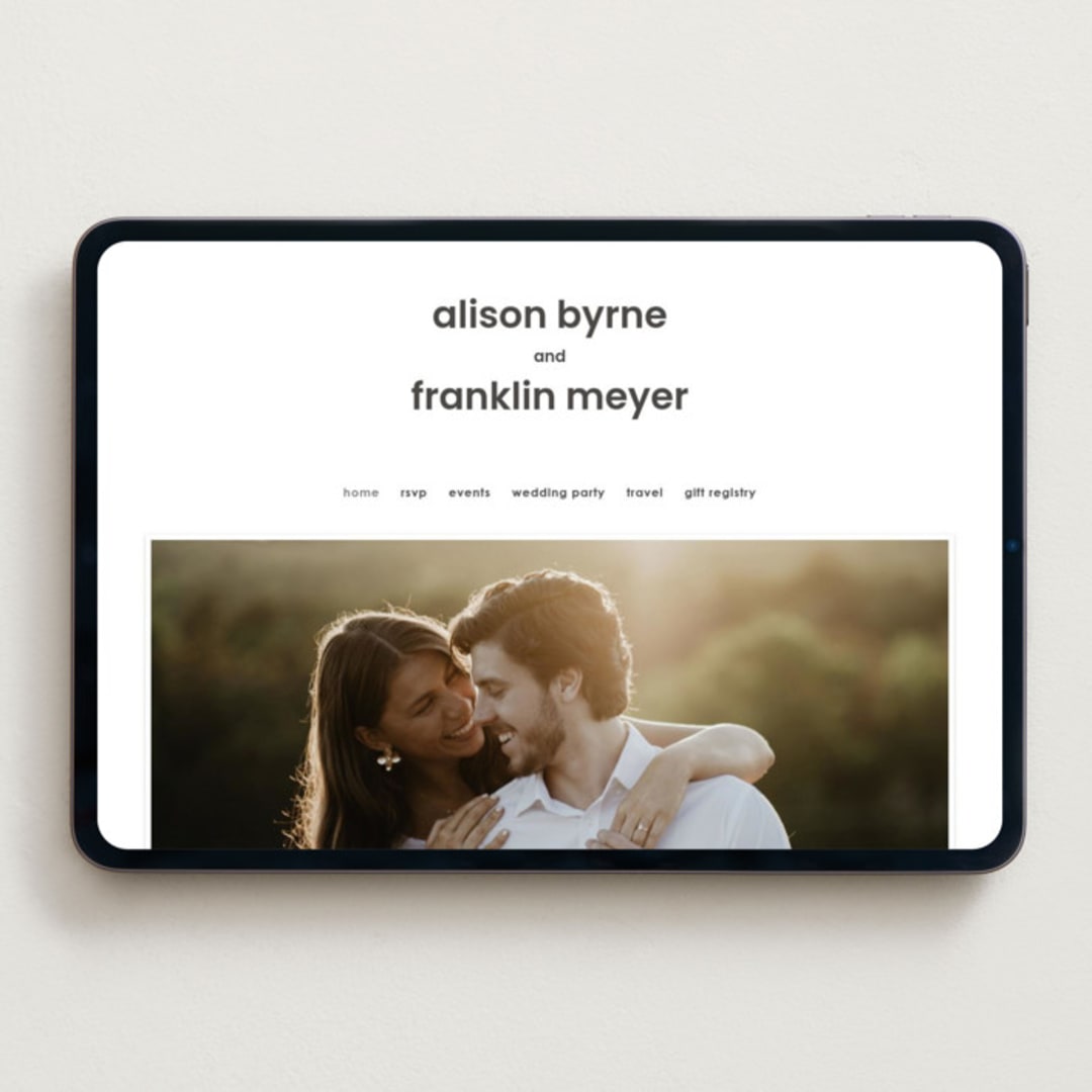 "min mod" - Wedding Website in Soft Black by JoAnn Jinks - Desktop Design