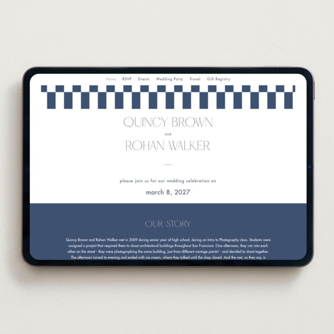 "Beech" - Wedding Website in Aegean by Blustery August - Desktop Design