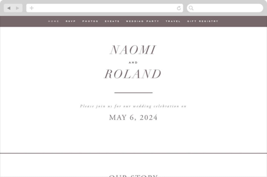 "Neutrality" - Wedding Website in Cream by Hooray Creative - Desktop Design