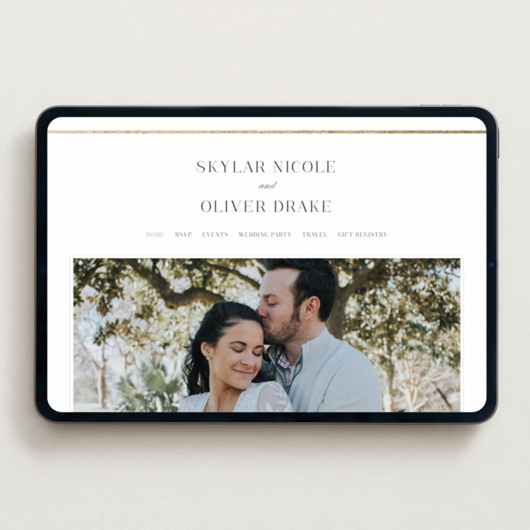 "Bianca" - Wedding Website in Sugar by Jessica Williams - Desktop Design